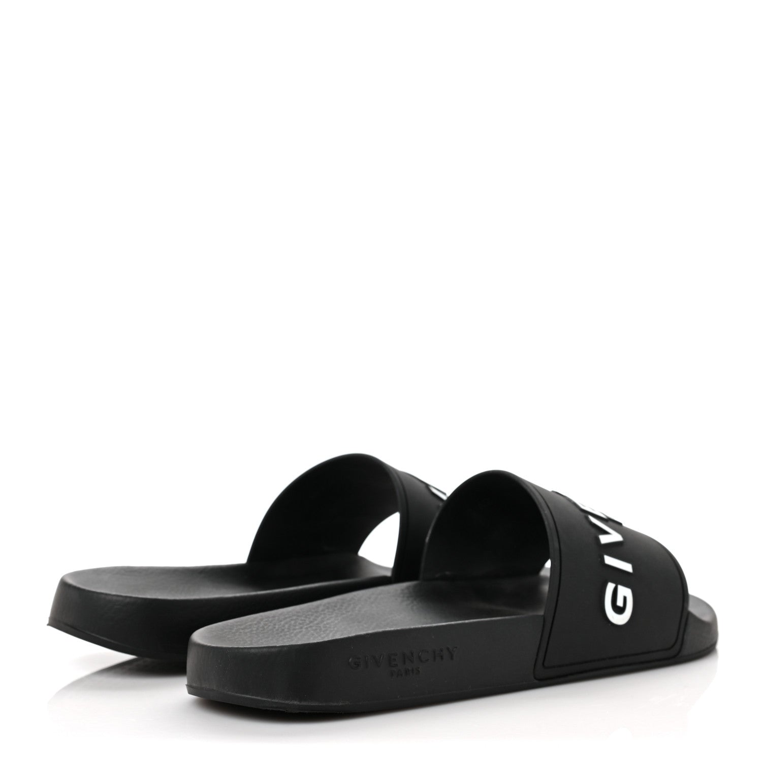 Givenchy Rubber Logo Pool Slide Sandals 42 Black 4 of 7