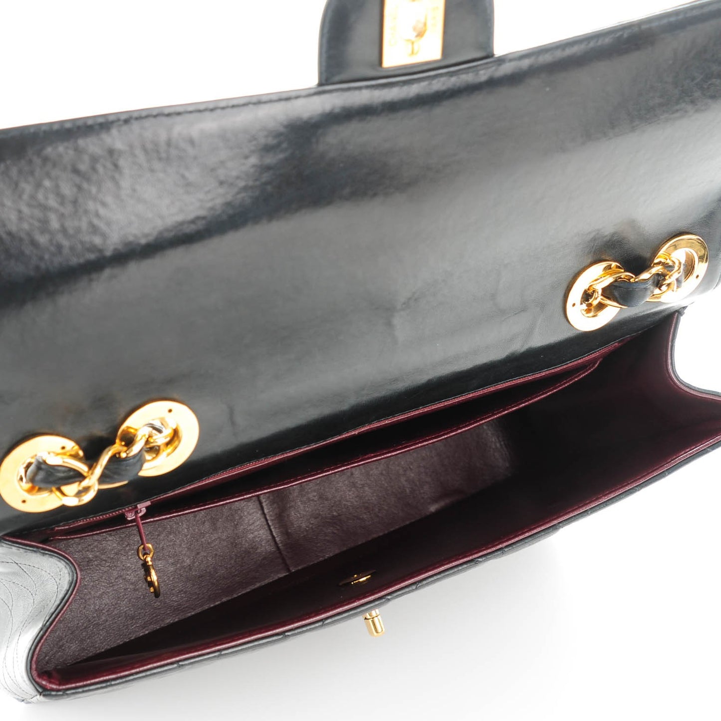 Lambskin Quilted Jumbo Single Flap Black