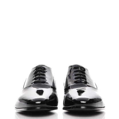 Saint Laurent Calfskin Patent LuLu 20 Lace Up Oxfords 35 Black 4 of 8