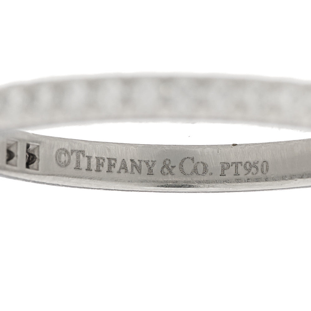 Tiffany Platinum Diamond .17ctw Soleste Half Circle Band Ring 51 5.75 4 of 4