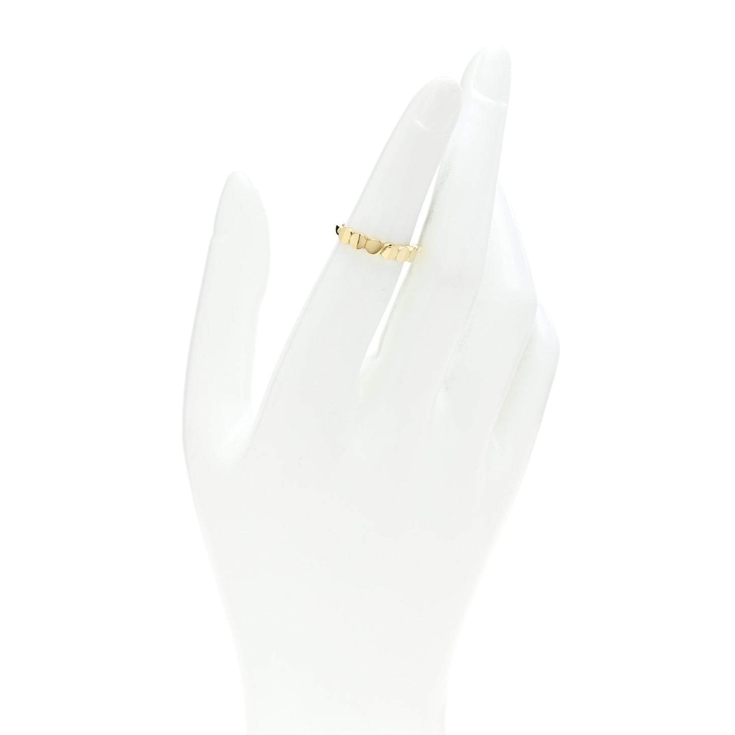 18K Yellow Gold Mini Circle Link Ring 49 5