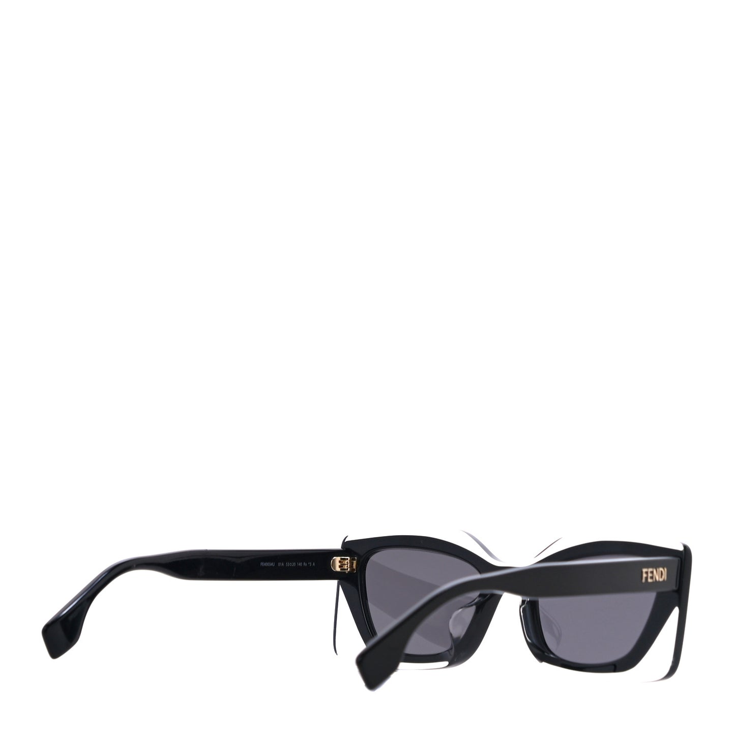 x SKIMS 53mm Rectangular Sunglasses Shiny Black Smoke