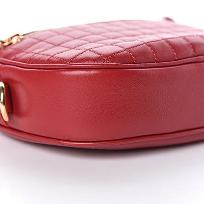 Celine Calfskin Quilted Small C Charm Bag Red 9 of 11