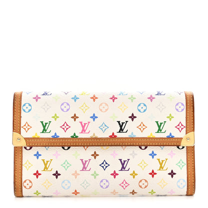 Louis Vuitton Monogram Multicolor Porte Tresor International Wallet White 1 of 10