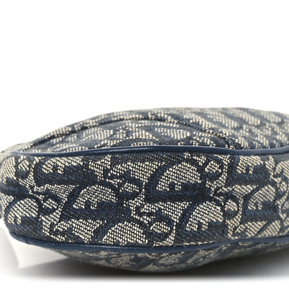 Christian Dior Monogram Mini Saddle Pochette Navy 9 of 13