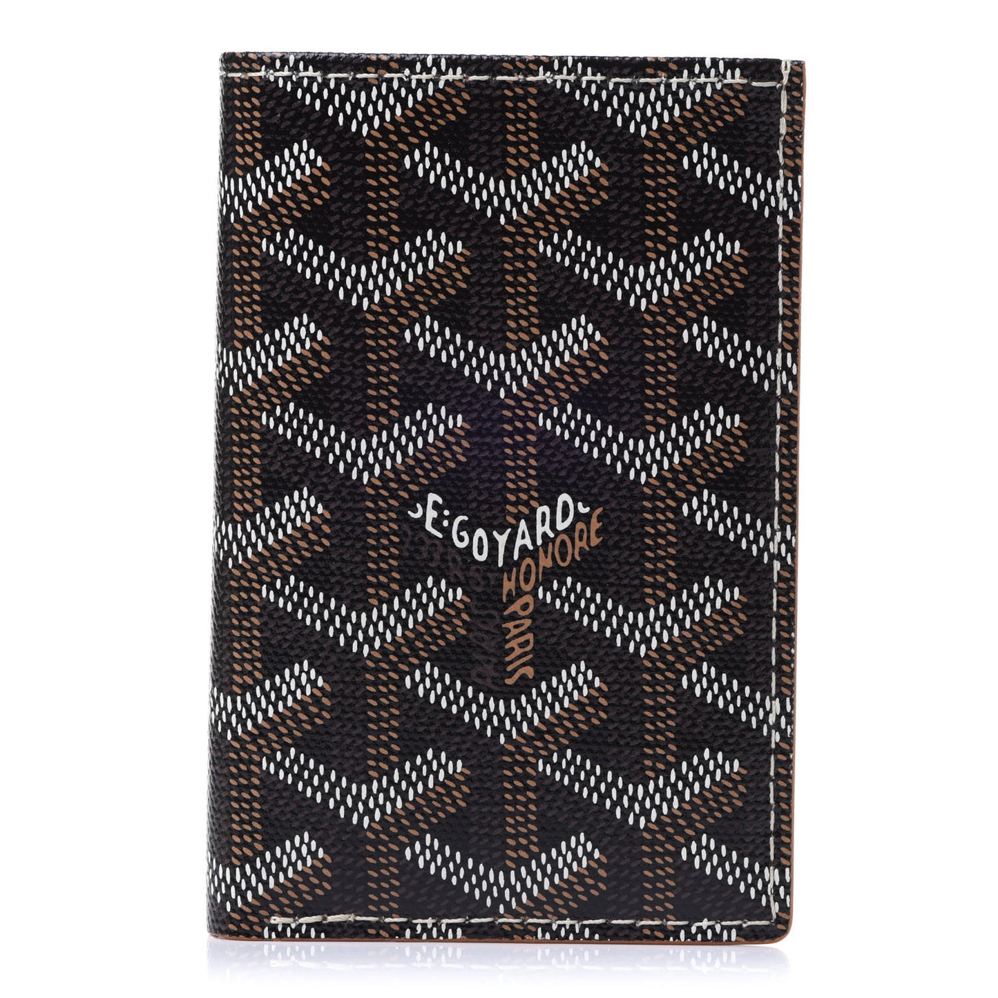 Goyardine Saint Pierre Card Holder Black Gold