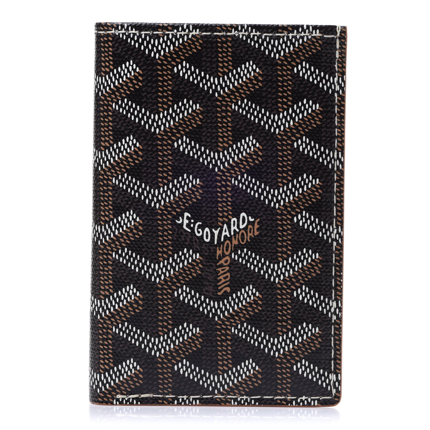 Goyard Goyardine Saint Pierre Card Holder Black Gold 1 of 7