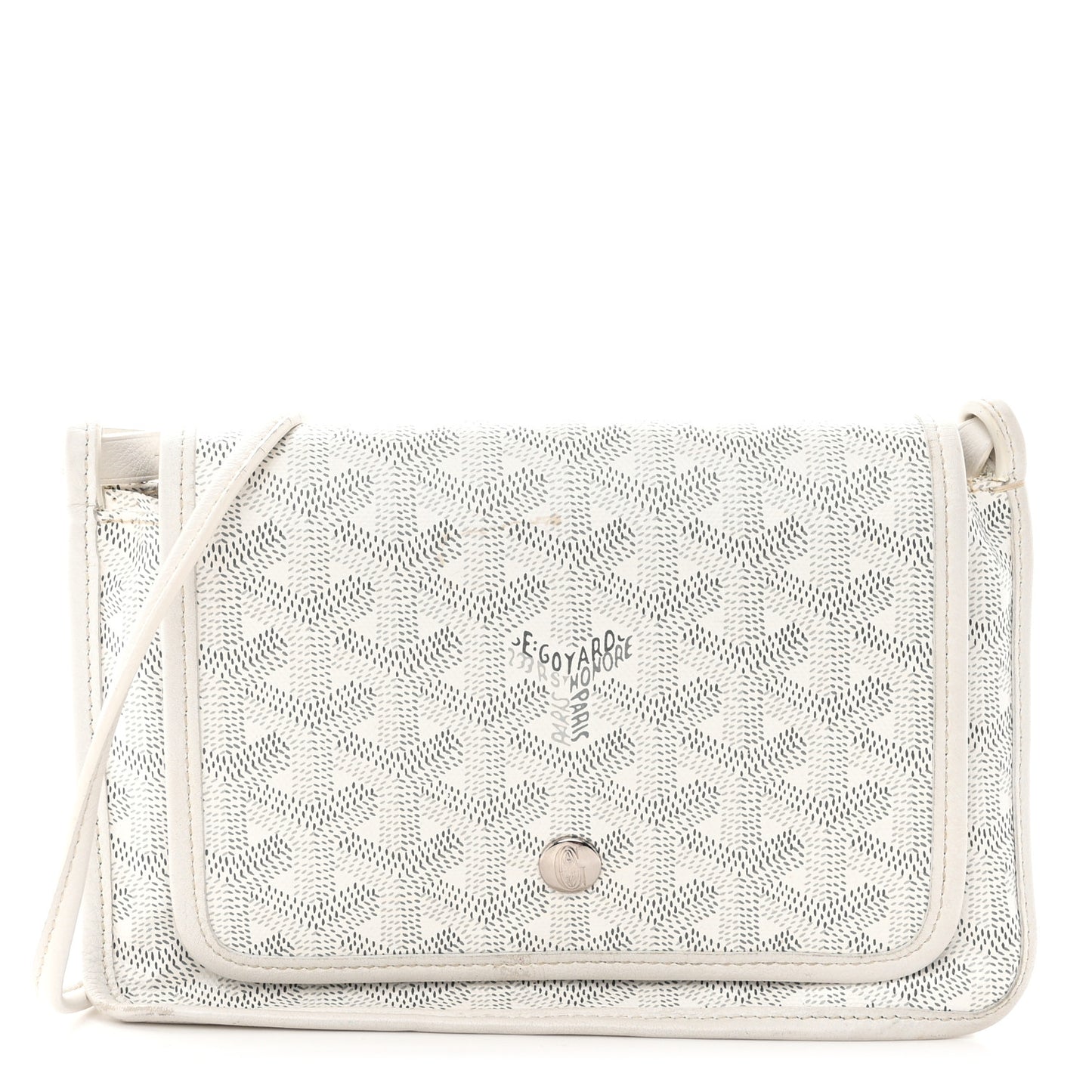 Goyardine Plumet Wallet Clutch White