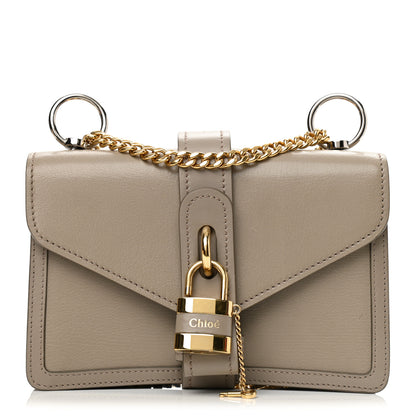 Chloe Shiny Goatskin Calfskin Mini Aby Chain Shoulder Bag Motty Grey 1 of 8