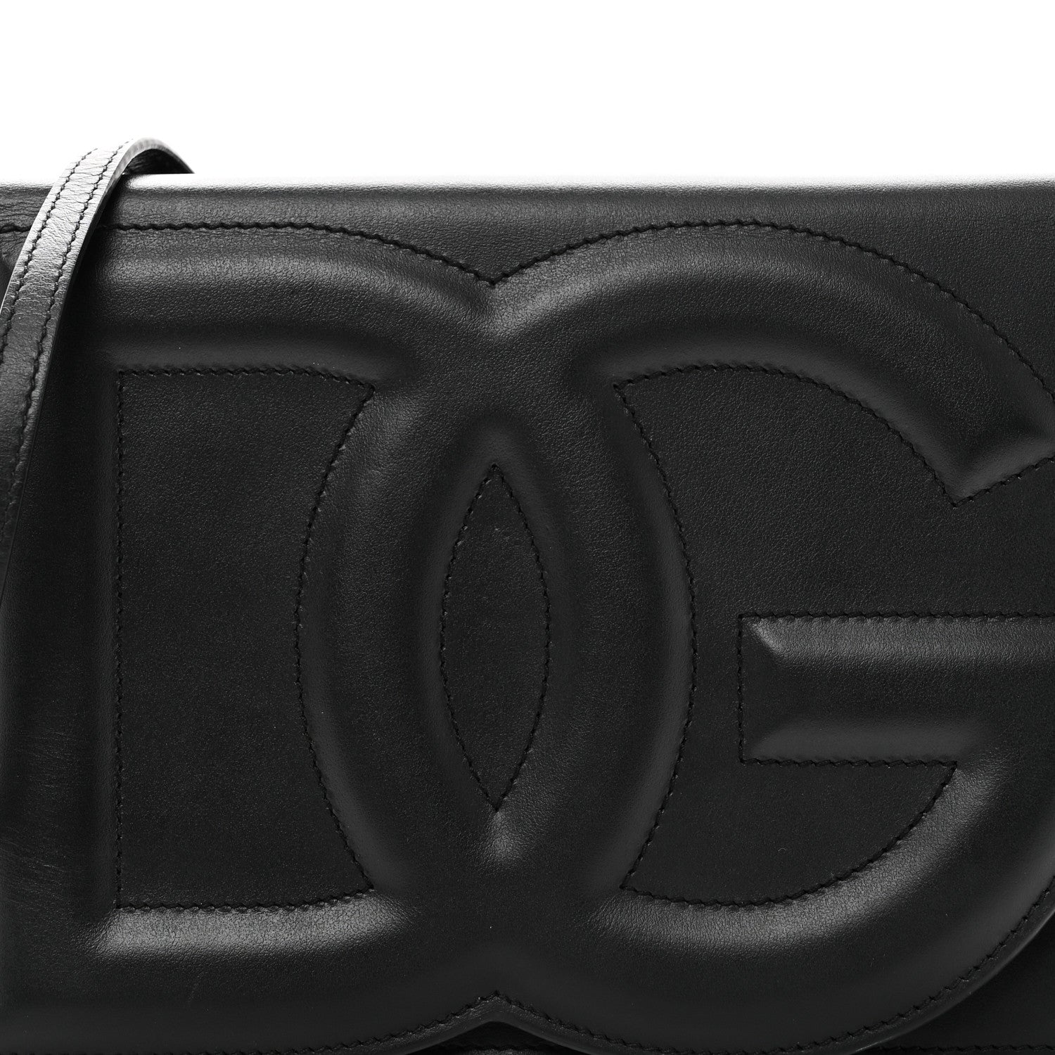 Dolce & Gabbana Calfskin DG Logo Flap Crossbody Bag Black 7 of 9