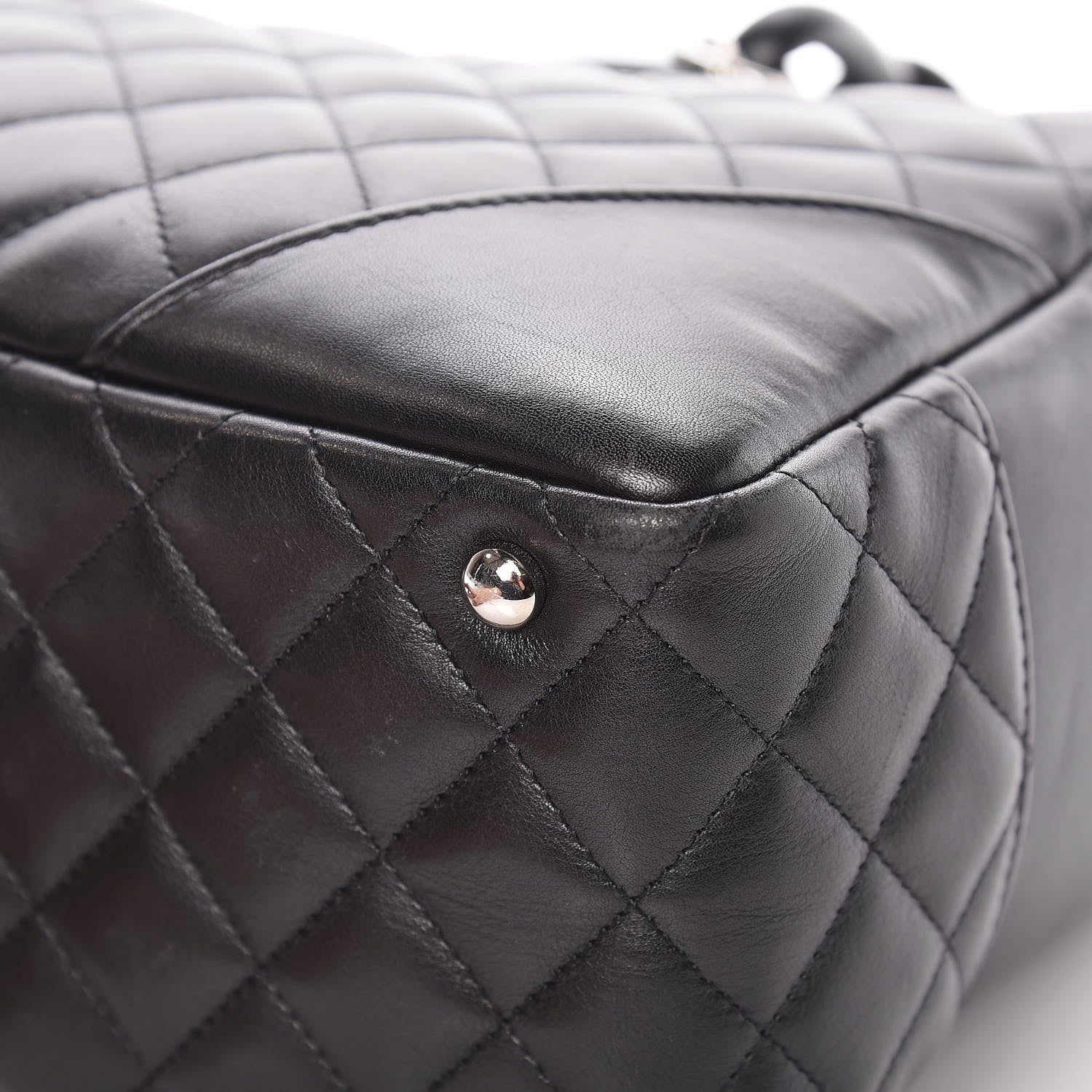 Chanel Calfskin Quilted Large Cambon Bowler Black 11 of 13
