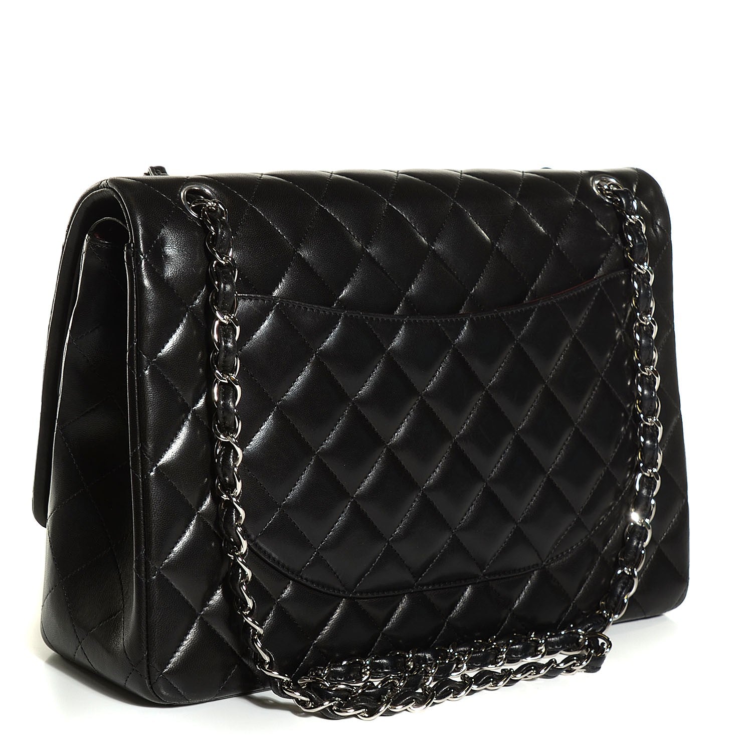 Chanel Lambskin Quilted Maxi Double Flap Black 3 of 8