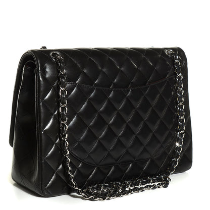 Chanel Lambskin Quilted Maxi Double Flap Black 3 of 8