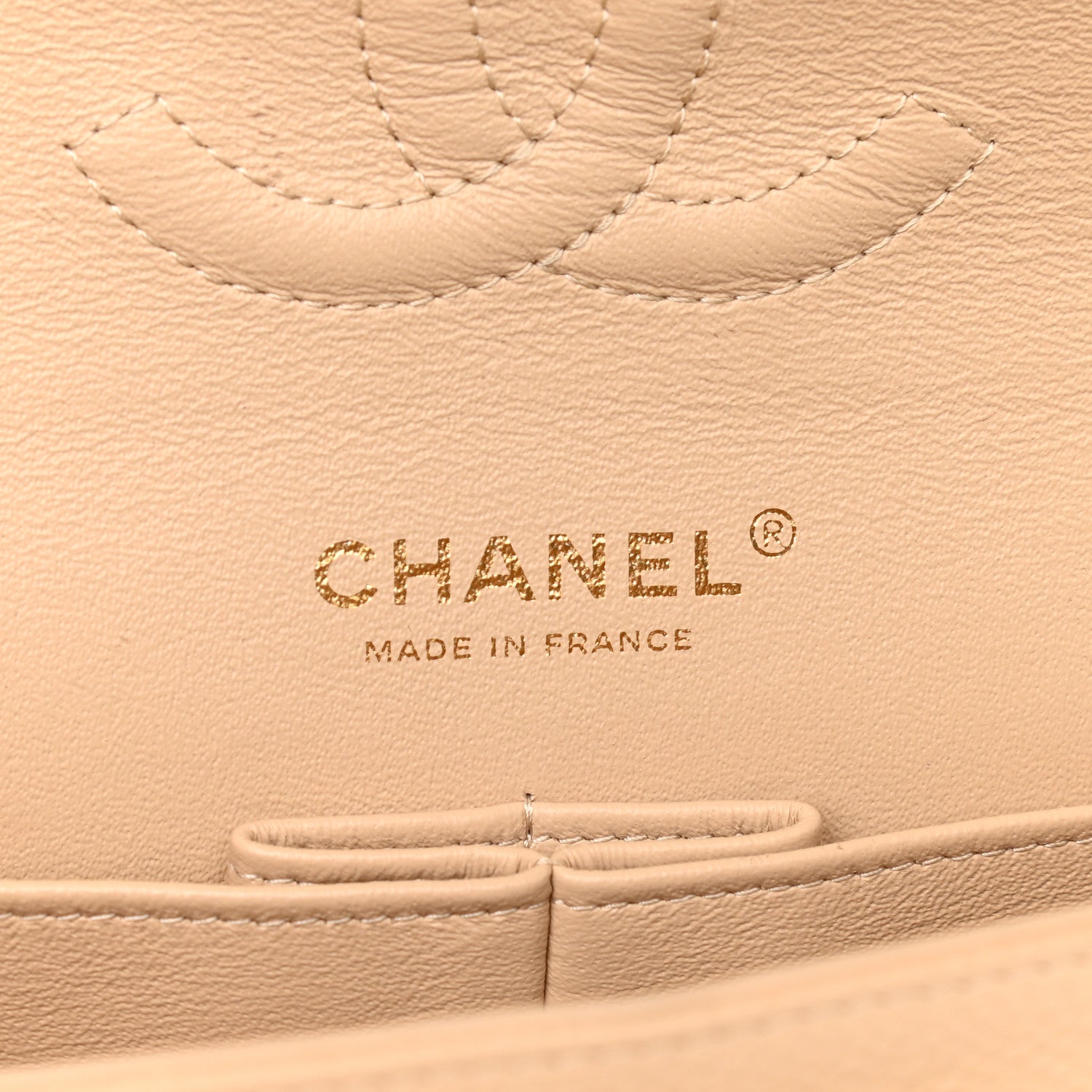 Chanel Caviar Quilted Medium Double Flap Light Beige 6 of 9