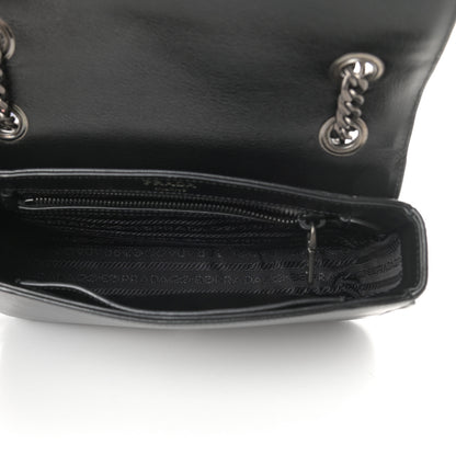 Prada Glace Calfskin Studded Crossbody Black 5 of 11