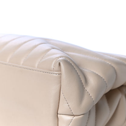 Saint Laurent Calfskin Y Quilted Monogram Medium Loulou Chain Satchel Nude Powder 11 of 13