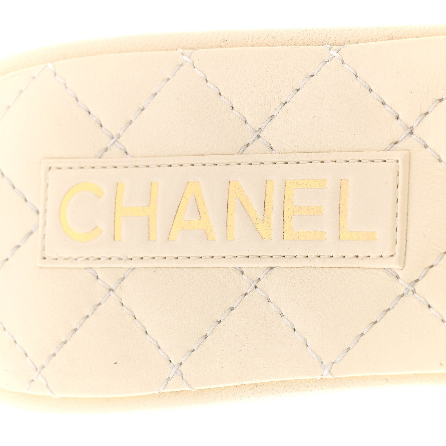 Chanel Lambskin Quilted CC Turnlock Sandals 41 Ivory 8 of 14