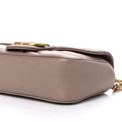 Gucci Calfskin Matelasse Super Mini GG Marmont Shoulder Bag Porcelain Rose 9 of 9