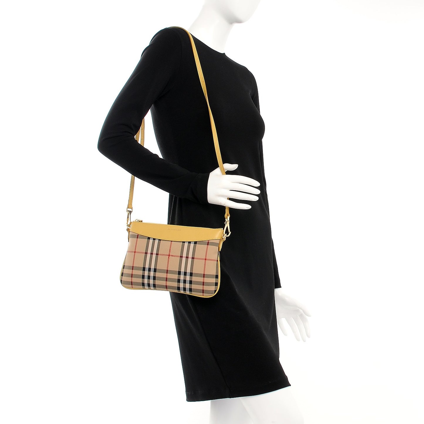 Horseferry Check Peyton Crossbody Clutch Bag Yellow