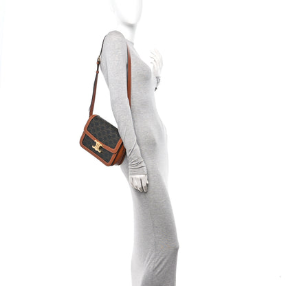 Celine Triomphe Canvas Calfskin Medium Triomphe Bag Tan 2 of 11