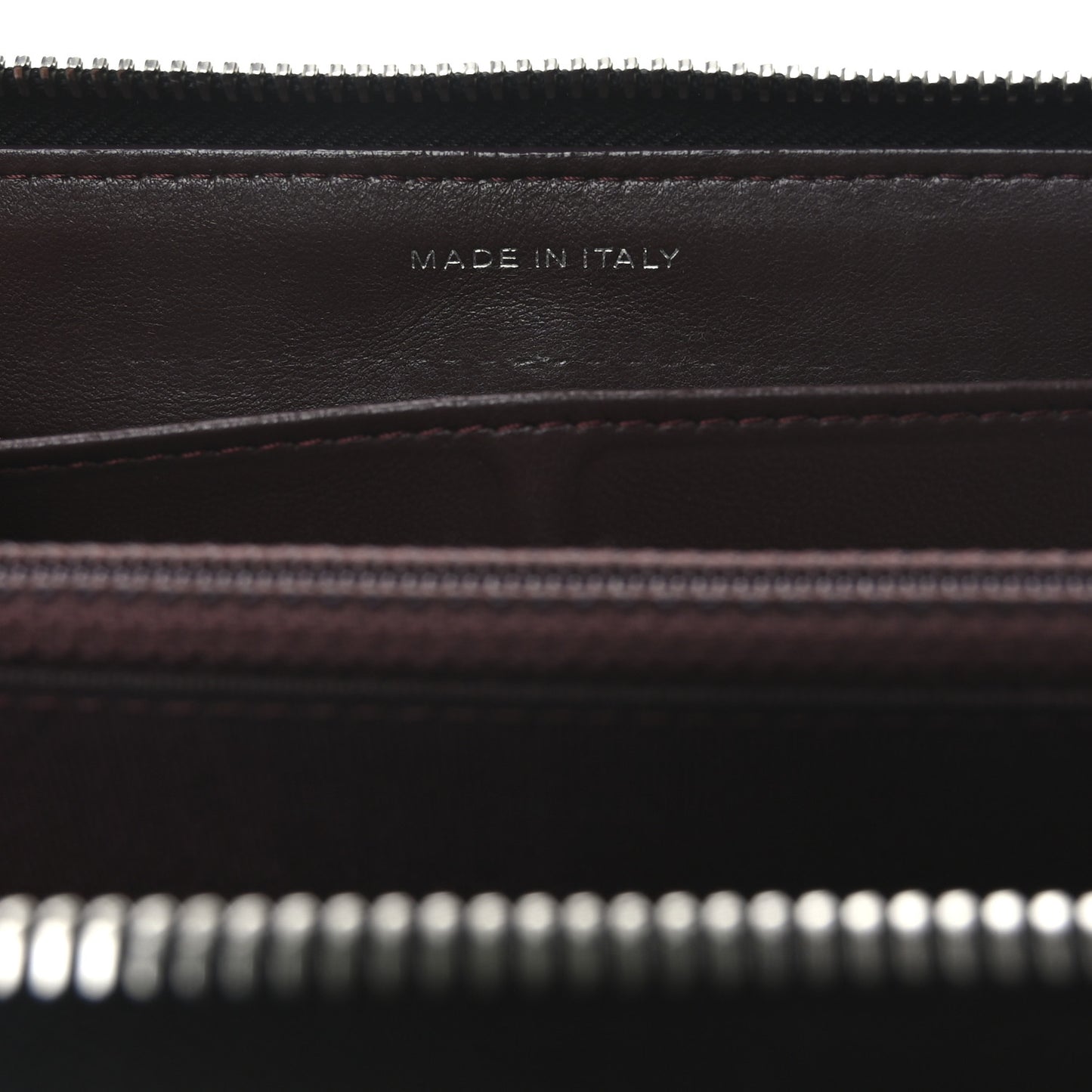 Lambskin Quilted Large Gusset Zip Around Wallet Black