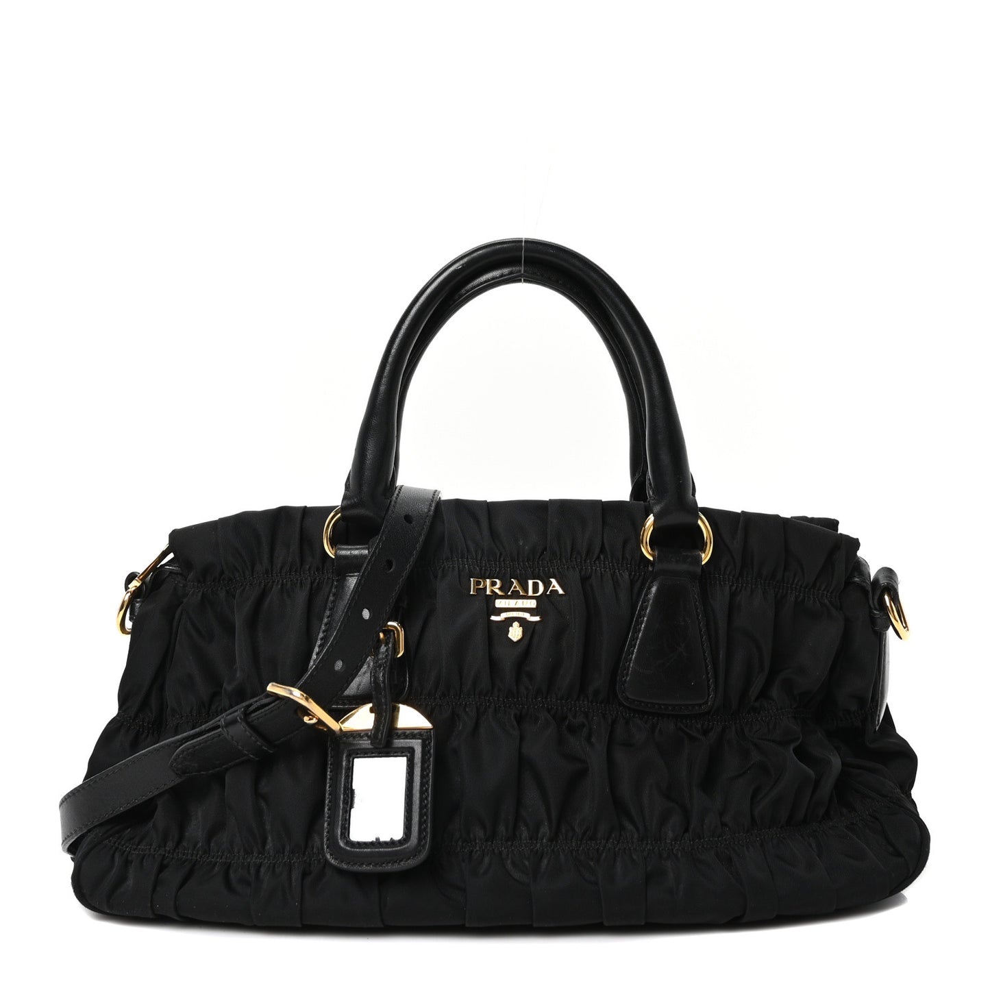 Tessuto Nylon Gaufre Tote Black