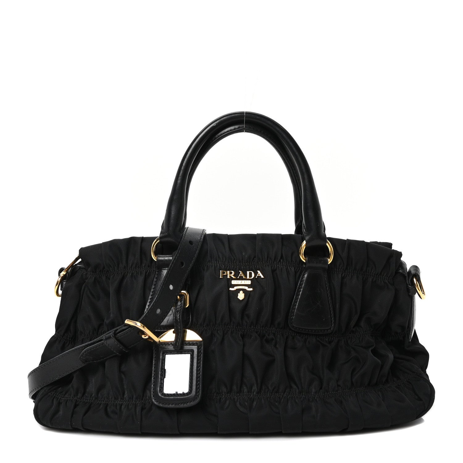 Prada Tessuto Nylon Gaufre Tote Black 1 of 9