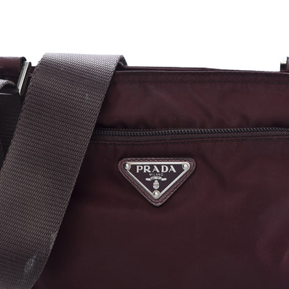 Prada Tessuto Nylon Small Flat Messenger Bag Granato 11 of 11