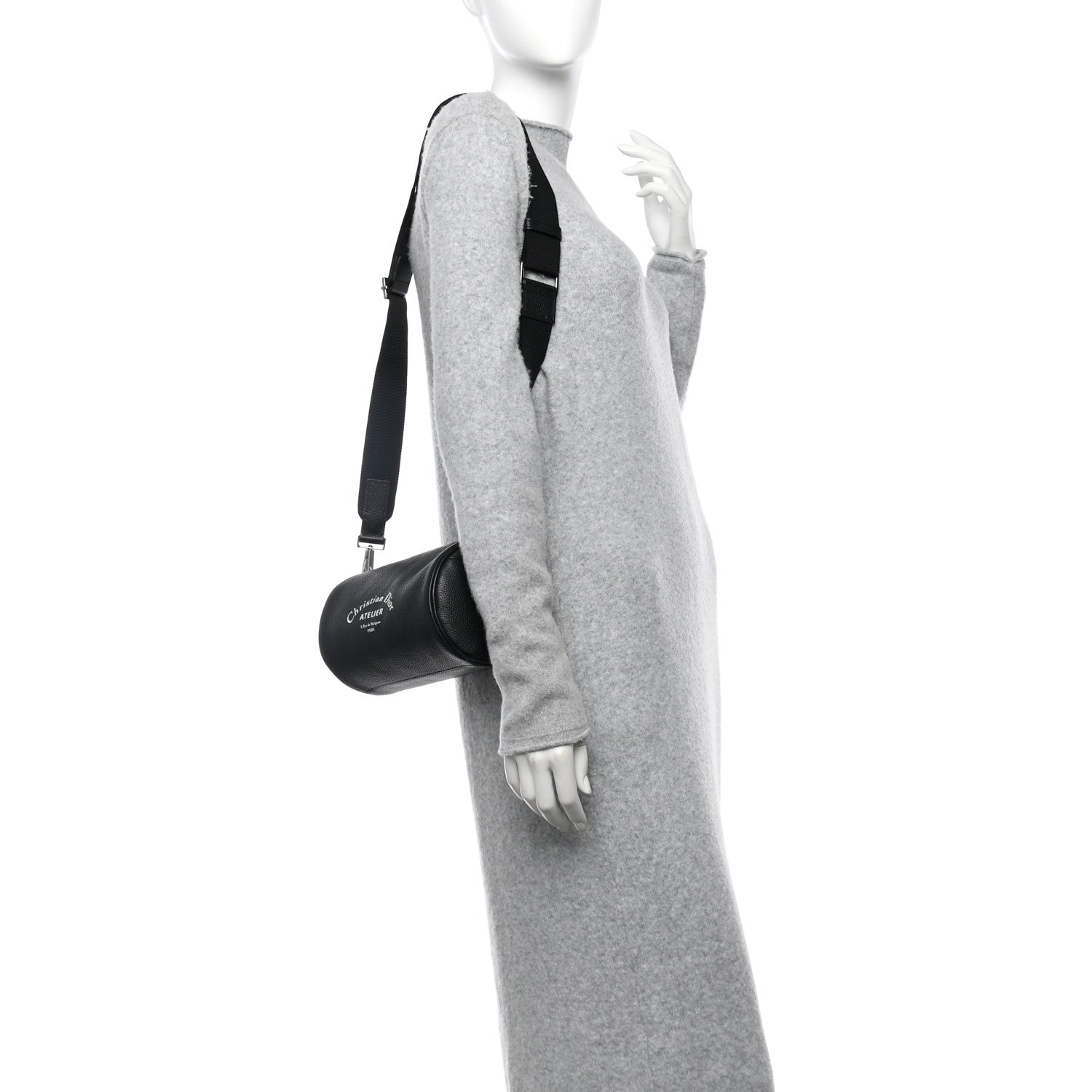 Christian Dior HOMME Grained Calfskin Mens Roller Pouch Black