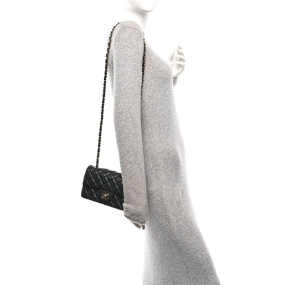 Chanel Lambskin Quilted Mini Rectangular Flap Black 2 of 12