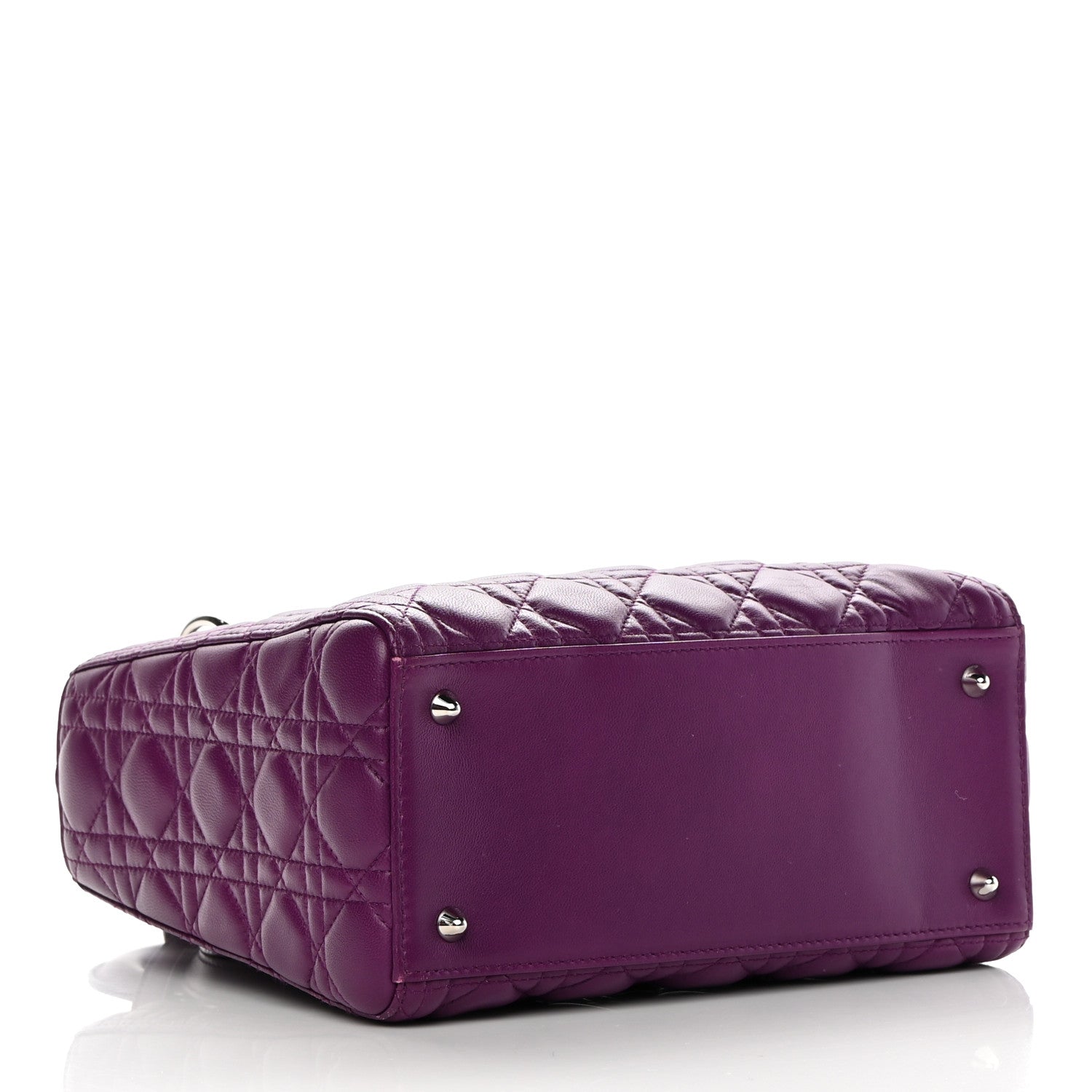 Christian Dior Lambskin Cannage Medium Lady Dior Purple 4 of 15