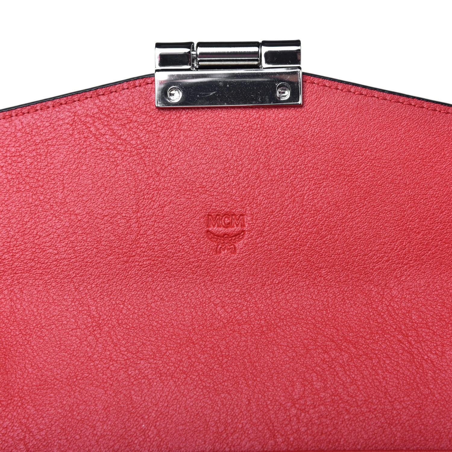 MCM Visetos Patricia Continental Crossbody Wallet Black 6 of 9