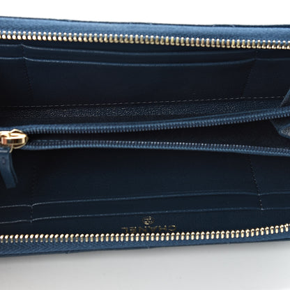 Chanel Lambskin Quilted 19 Small Zip Around Wallet Blue 5 of 9