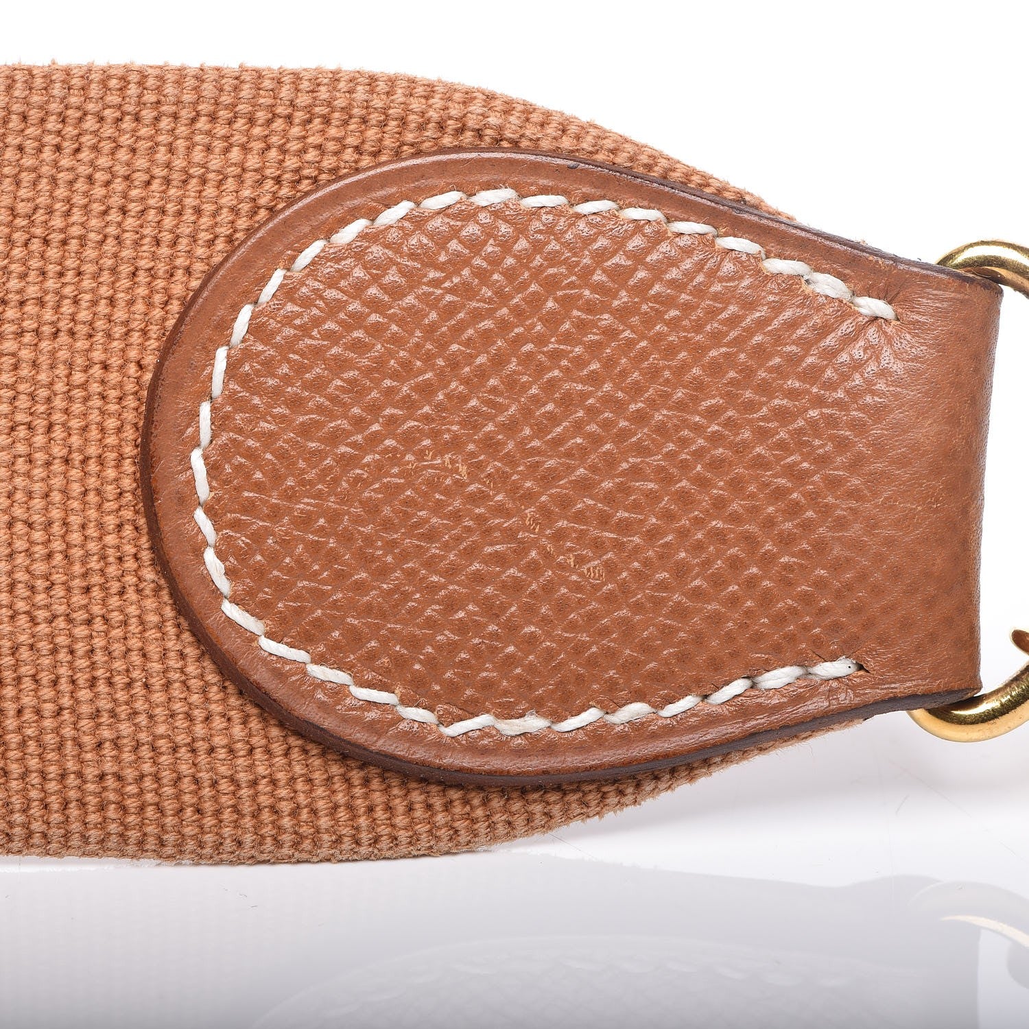 Hermes Toile Courchevel Shoulder Strap Gold 4 of 4