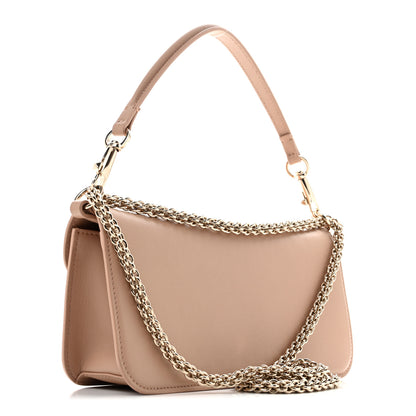 Valentino Garavani Calfskin Enamel Vlogo Loco Shoulder Bag Rose Cannelle 3 of 14