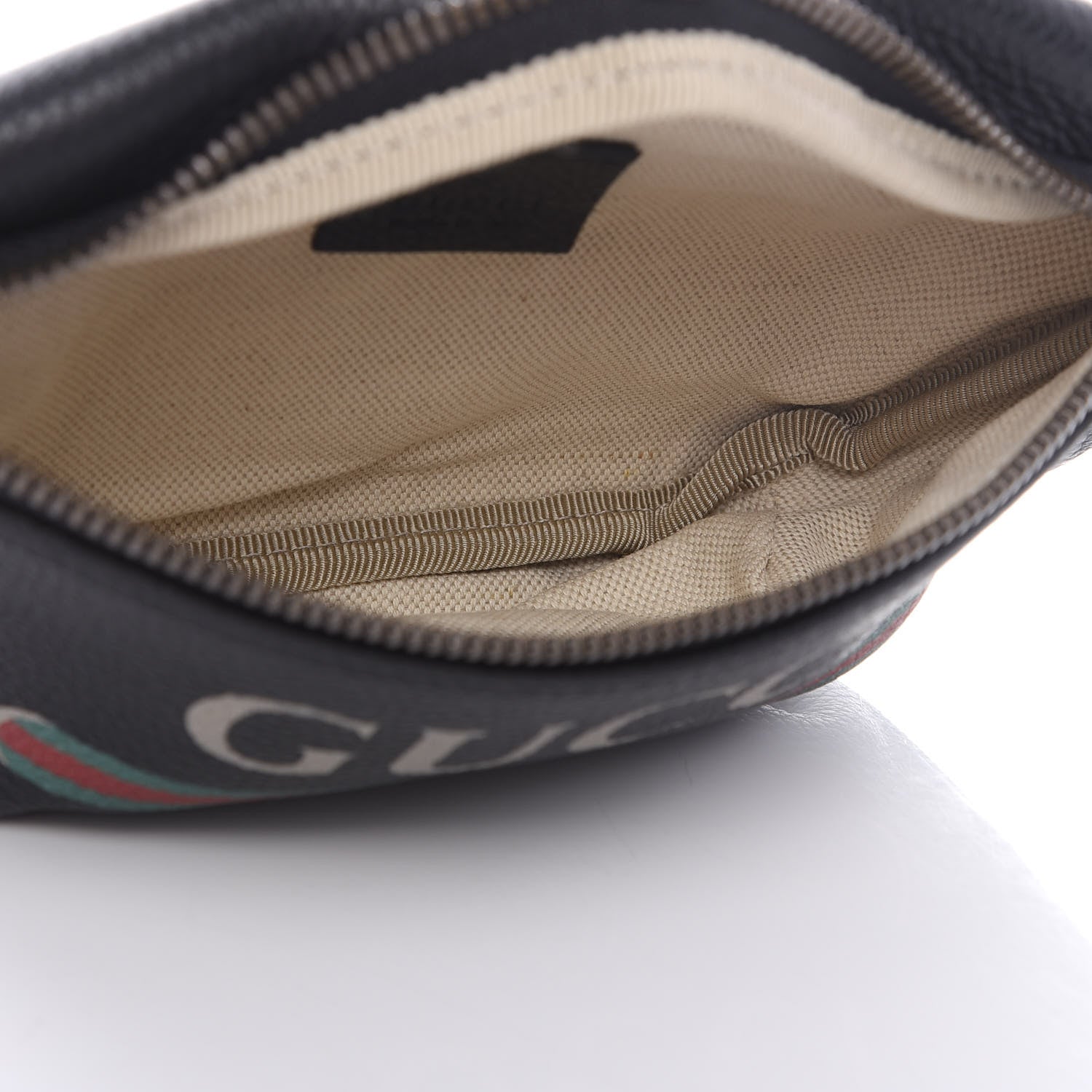 Gucci Grained Calfskin Small Logo Belt Bag Black 4 of 7