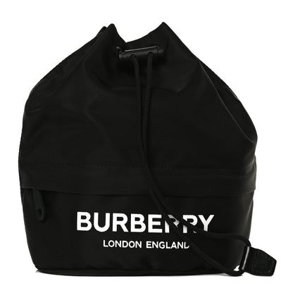 Burberry Econyl Logo Print Drawcord Pouch Black 1 of 11