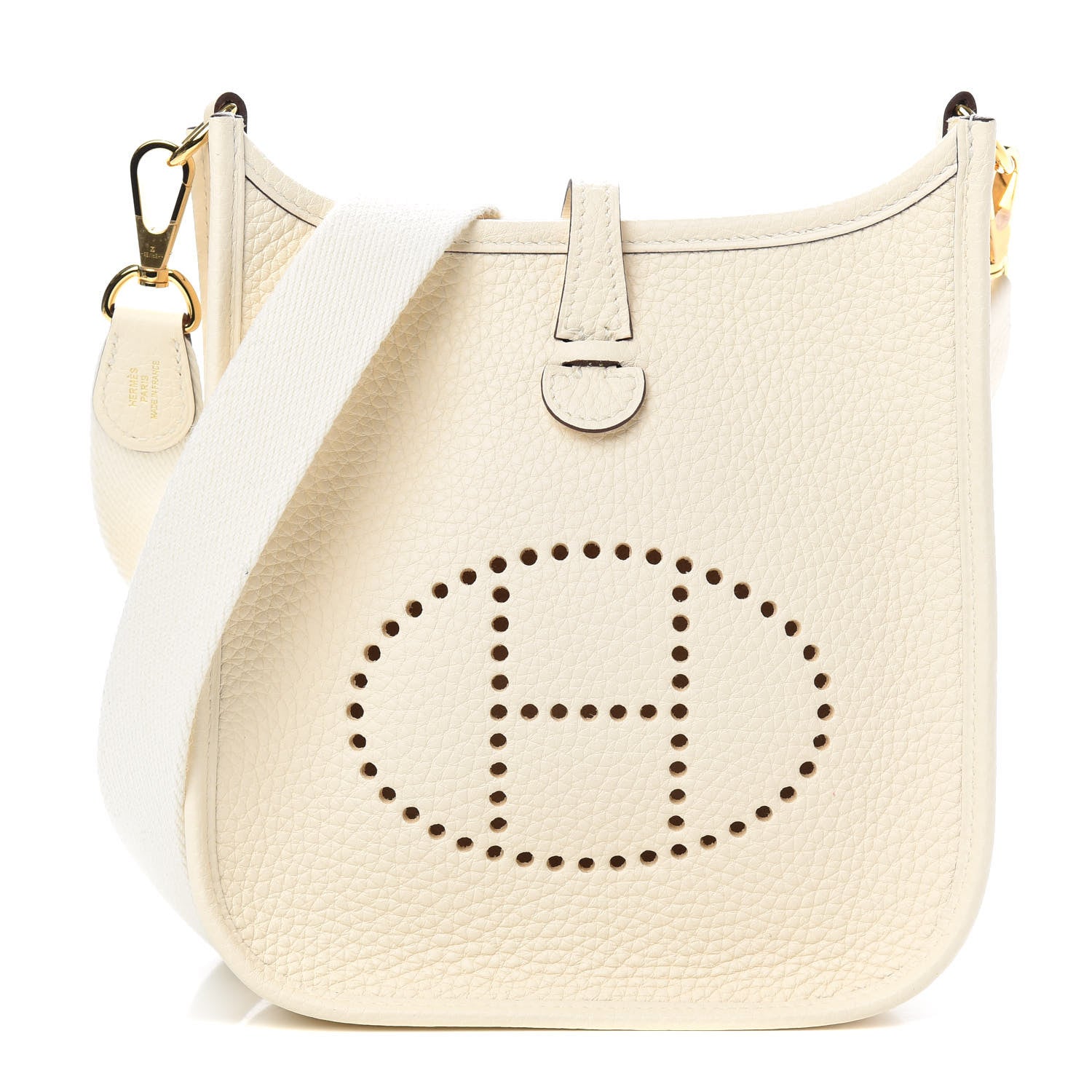 Hermes Taurillon Clemence Amazone Evelyne TPM Nata Craie 1 of 11