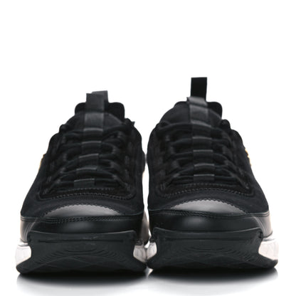 Chanel Velvet Calfskin Mixed Fibers CC Sneakers 39.5 Black 2 of 13