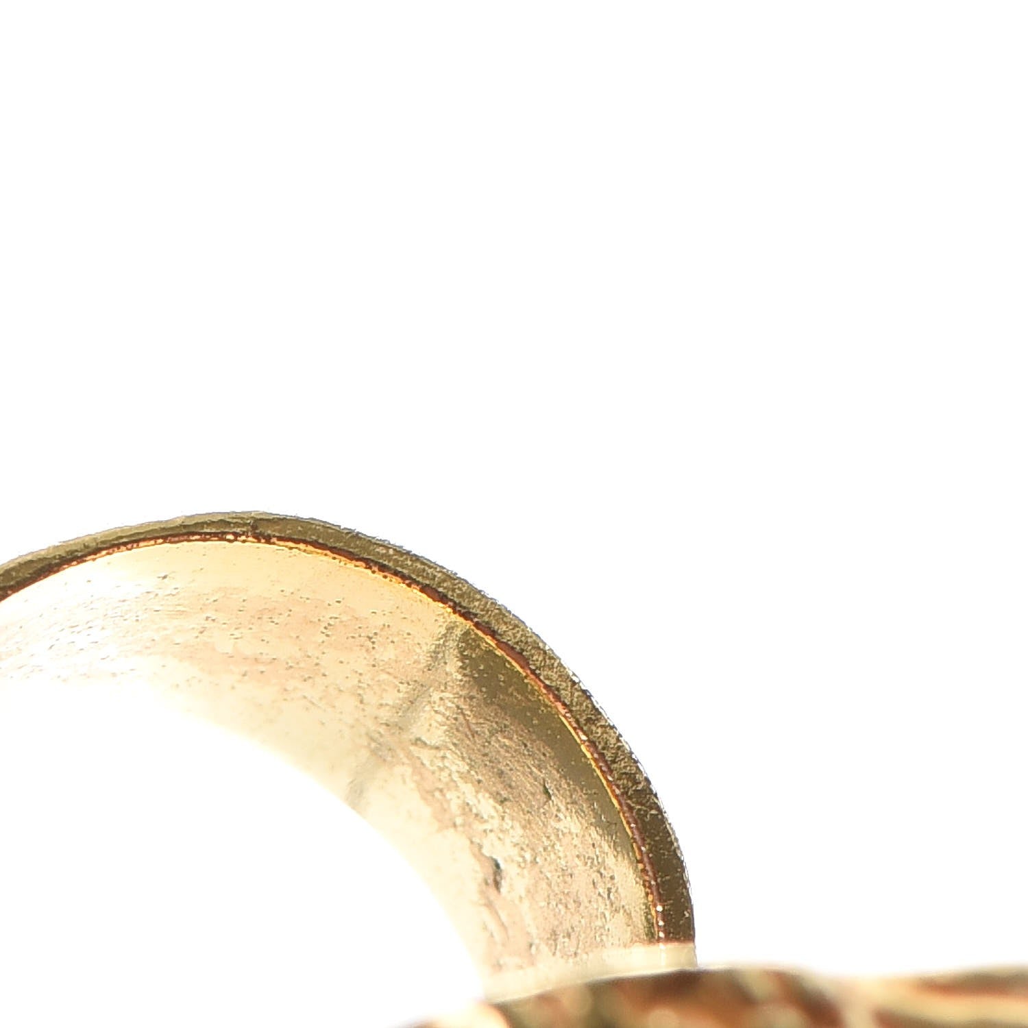 Saint Laurent Glass Cabochon Arty Ovale Ring 8 Gold Lapis 6 of 7