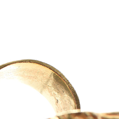 Saint Laurent Glass Cabochon Arty Ovale Ring 8 Gold Lapis 6 of 7