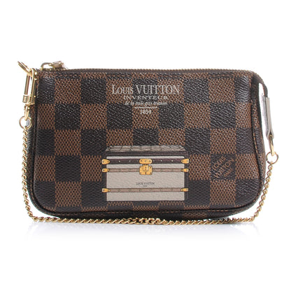 Louis Vuitton Damier Ebene Trunks and Locks Mini Pochette Accessories 1 of 8