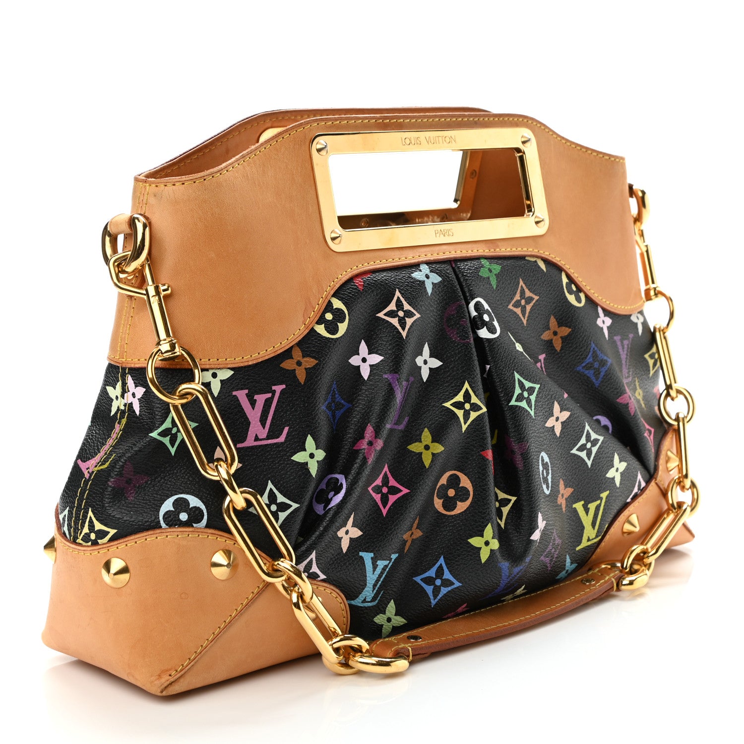 Louis Vuitton Monogram Multicolor Judy MM Black 2 of 15