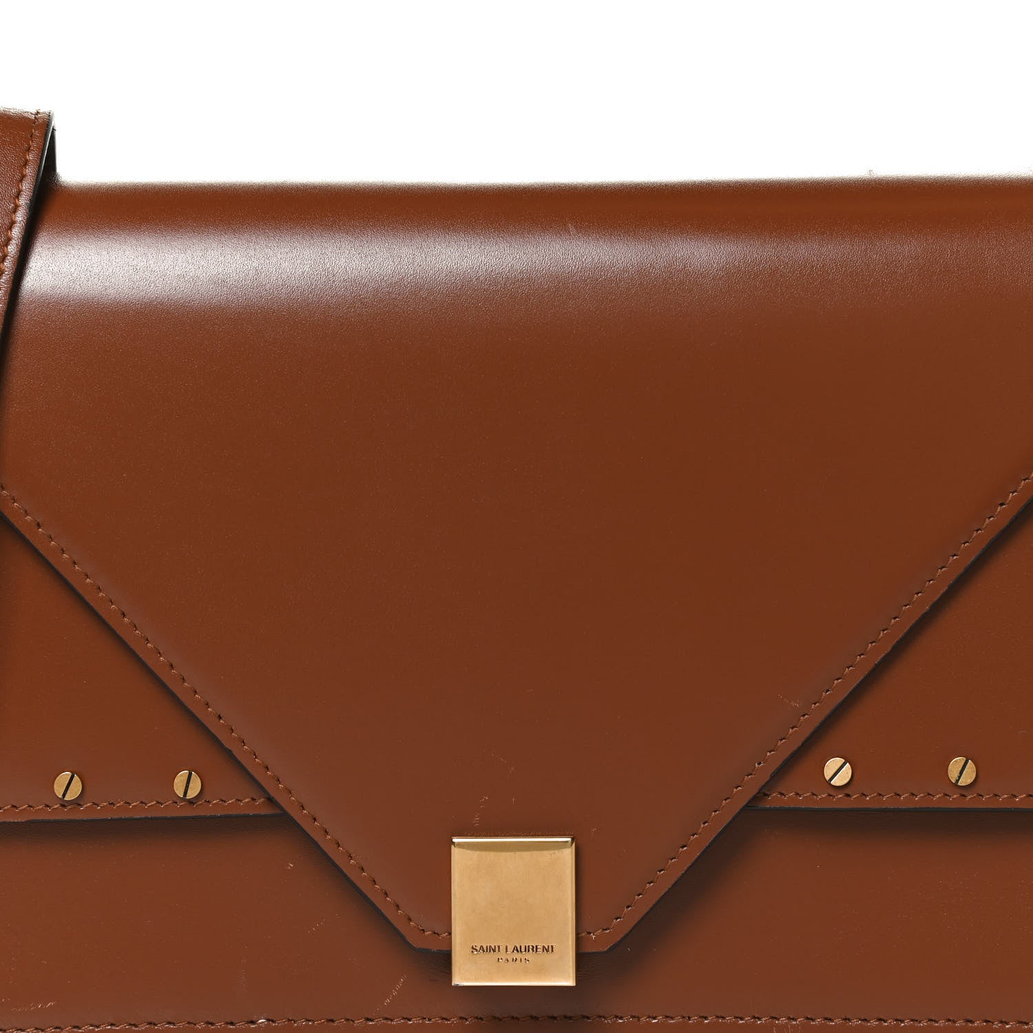 Saint Laurent Calfskin Medium Margaux Shoulder Bag Brick Ebony 6 of 15