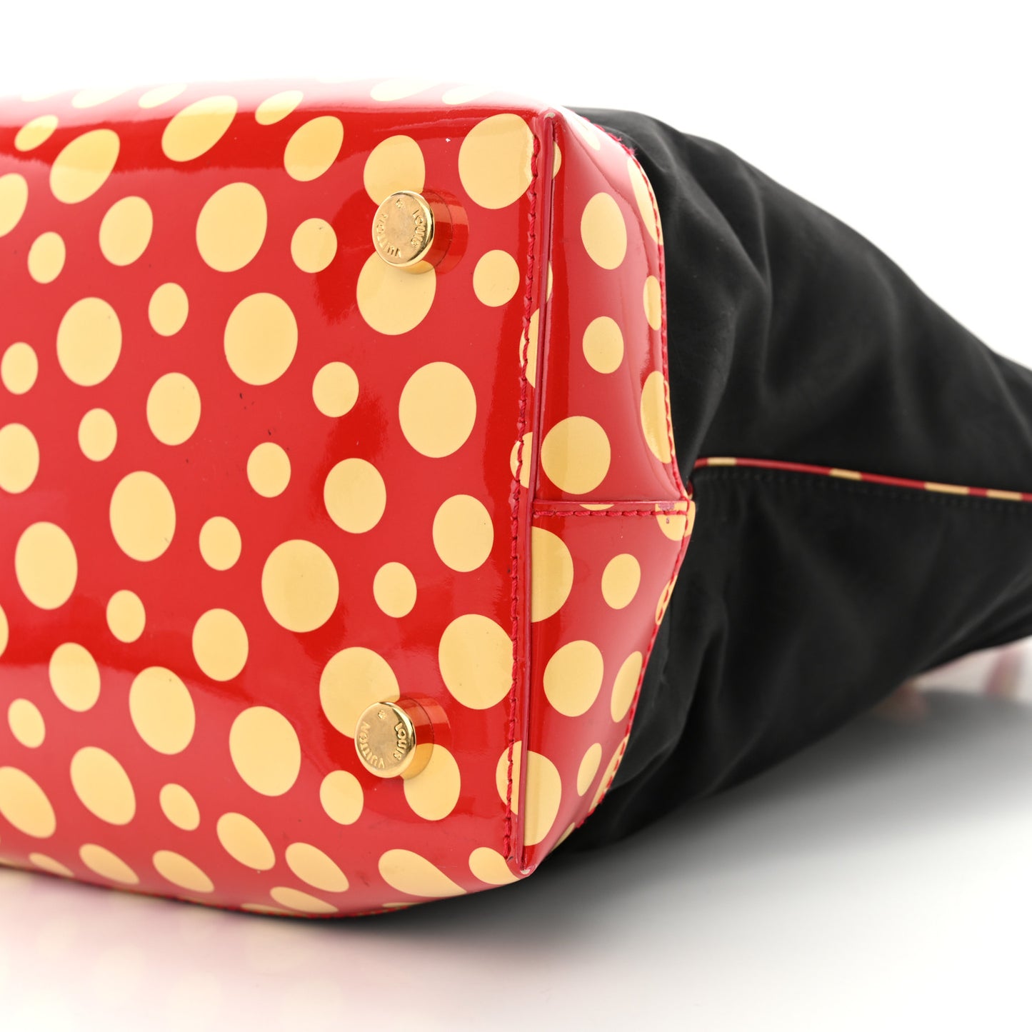Nylon Monogram Kusama Infinity Dots Vertical Lockit Black Red