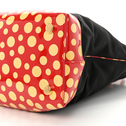 Louis Vuitton Nylon Monogram Kusama Infinity Dots Vertical Lockit Black Red 9 of 10