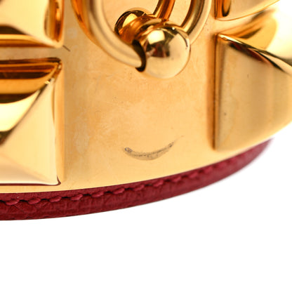 Hermes Epsom Collier De Chien CDC Bracelet S Rouge Casaque 10 of 10