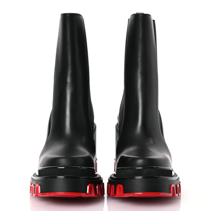 Christian Louboutin Calfskin Marchacroche Dune 95 Boots 38.5 Black 2 of 9