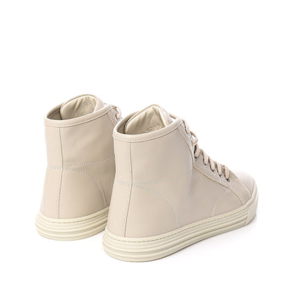 Gucci Calfskin Womens High Top Sneakers 37.5 Mystic White 4 of 9