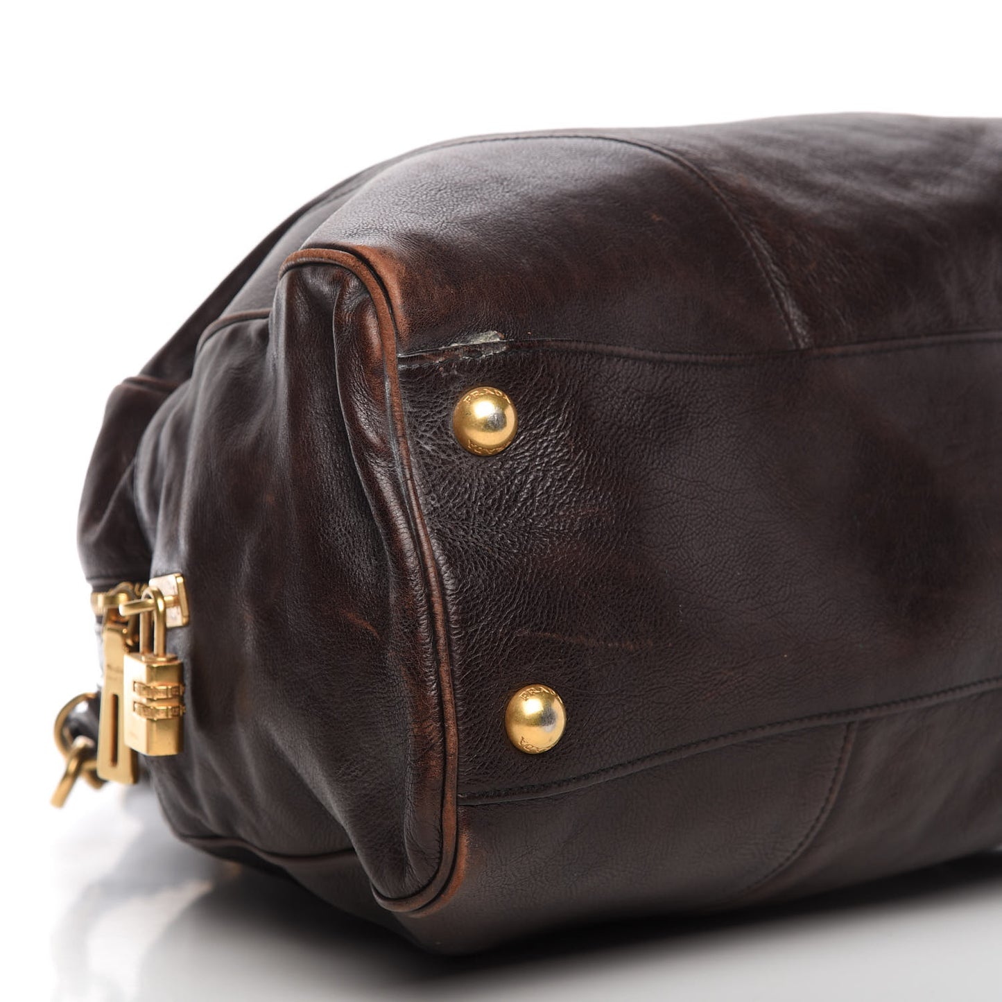 Glace Calf Large Dome Satchel Moro